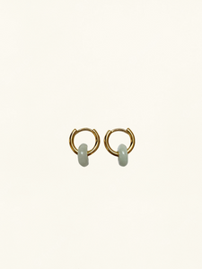 White Donut Earrings